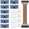 HC-SR04 Ultraschall-Sensor-Modul, 3–5 V, mit 4 Montagehalterungen, Abstandssensor + 2 x 20 cm 10P Stecker auf Buchse, Dupont-Kabel für Arduino R3 MEGA2560 Duemilanove Nano Robot XBee ZigBee ZigBee 8
