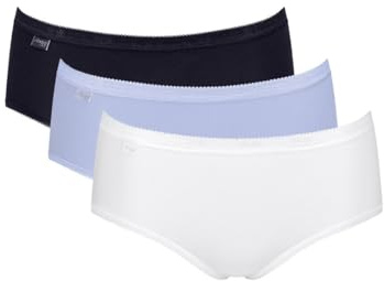 Sloggi Basic Midi 3 Pack Briefs Black/Purple/White Multi S - 10