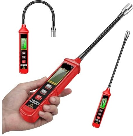 Gasmelder, Lecktester for brennbare Gase, einstellbare Empfindlichkeit, Gasdetektor-Alarm for Zuhause und Wohnmobil, zur Ortung der Quelle von Methan-Erdgas,Volle Sicherheit in Ihren Händen