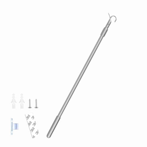 Lihopefe Draw Rod for Cordless Roller Shade Blinds 13-24 Length Adjustable Drapery Pull Rod for Window Shades Zebra Easy-Grip Design Up and Down Easy to Pull