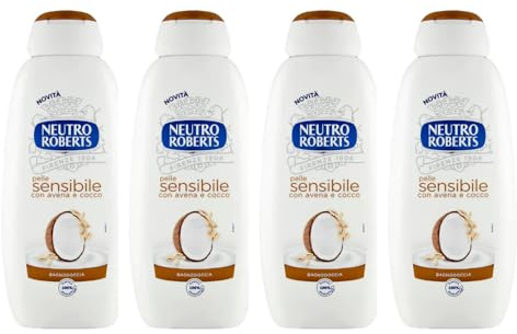 Neutro Roberts Sensitives Duschgel mit Hafer und Kokosnuss, 4 Flaschen à 450 ml