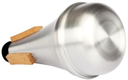 Gerader Aluminium Trompetendämpfer für Übung und Bandprobe | Präzise Geformte Korken, Silberfarbe, für Trompete und Blechbläser, Leise Nachtpraxis