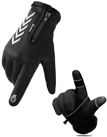 Fahrradhandschuhe Herren Handschuhe Herren Winter mit Touchscreen | Winterhandschuhe Herren Damen, Sporthandschuhe für Fahrrad Laufen Wandern, Thermo Handschuhe Herren
