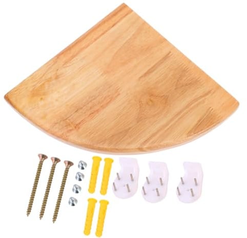 Toyvian Eckregal Schwebend, Wandregal für Ecke, 1 Satz | Eckhängeregal in Khaki, Rustikales Design, mit Montagematerial für Badezimmer, Deko und Ordnung