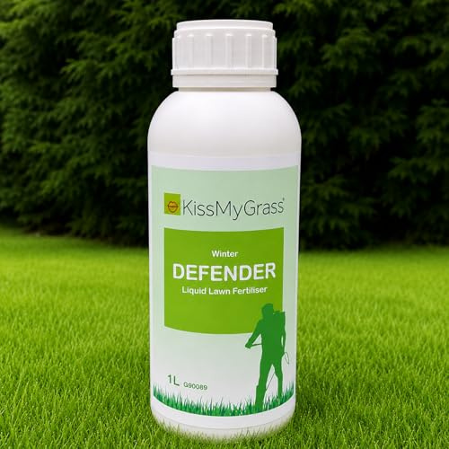 KissMyGrass Winter Defender Liquid Lawn Fertiliser (1L) - Winter Grass Fertilizer for Ultimate Protection, Promotes Plant & Grass Health, Easy Application October - February