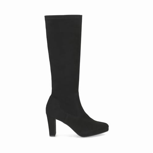 Peter Kaiser Damen - Stiefel 75524 Leder Stretch in schwarz Rauleder