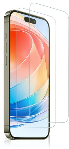 Carantee 2 Stück für Panzerglas Schutzfolie für iPhone 16 - HD 3D Vollständige Abdeckung, 9H Härte Anti-Kratzer, Displayschutzfolie, Hohe Touch-Empfindlichkeit, Anti-Fingerabdruck Schutzglas