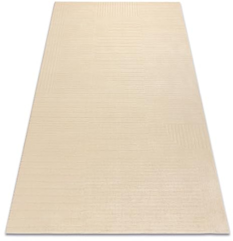 rugsx Wollteppich TEXTURA 488.16.LA100 OSTA - modern - Linien, geometrisch strukturell Creme 160x230 cm