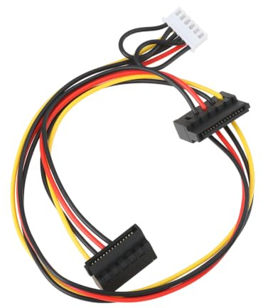 AS Axis Spindleon 6 Pin to Dual SATA Power Cable 37 cm Splitter Adapter 15 Pin SATA for HDD SSD Compatible with Acer Motherboard