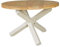 FineBuy Design Esszimmertisch rund Ø 120 cm x 75 cm Massiv-Holz, Landhaus Esstisch 4 Personen, Küchentisch Tisch für Esszimmer braun