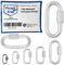 4 pezzi 3-mm V4A acciaio inox connettore a vite forma corta dritta e robusta carico di rottura 330 kg connettore rapido moschettone avvitabile fissaggio a sgancio rapido