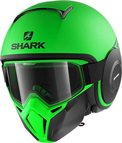 SHARK Herren NC Motorrad Helm, Grun Fluo, S