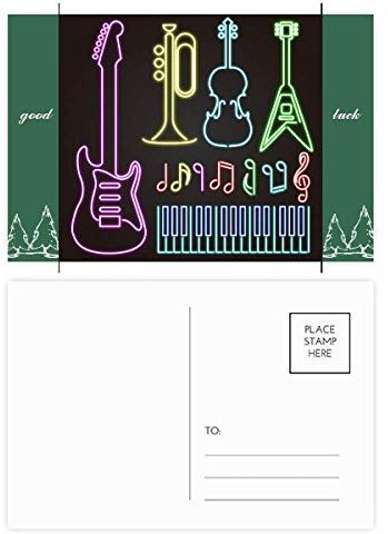Postkarten-Set für Gitarren, Neon, 20 Stück