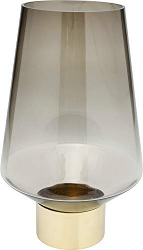 Kare Design vaso Noble, marrone sfumato/oro, 40cm, portafiori di vetro grandi dimensioni, bouquet opulenti, decorazioni ceremonie, soggiorno, sala da pranzo, lounge