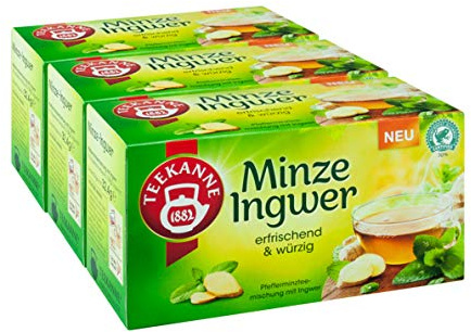 Teekanne Minze Ingwer, 3er Pack