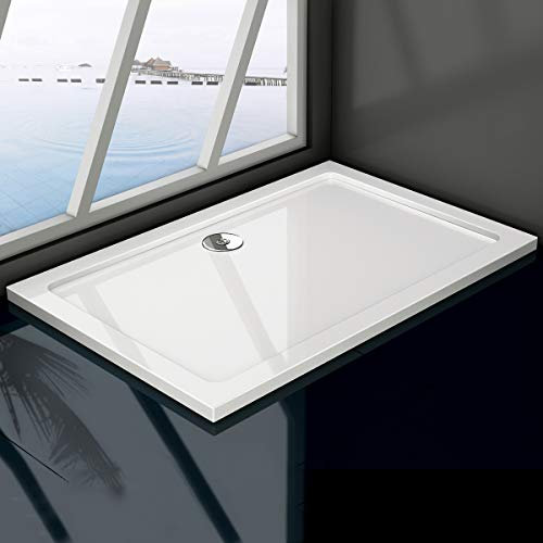 Yellowshop - Piatto doccia resina massa piena slim sottile bianco curvo quadrato rettangolare (cm 70 x 170)
