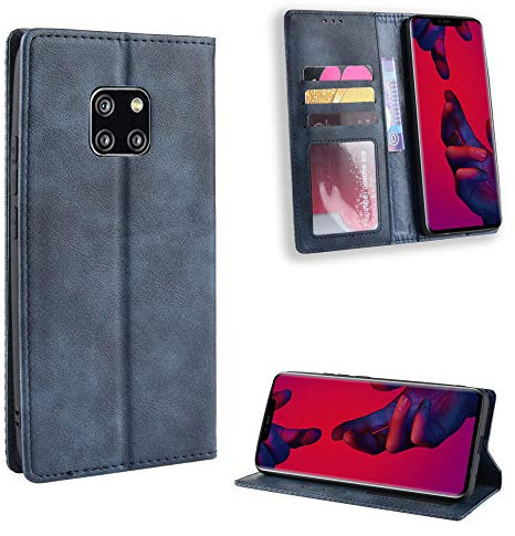 Jielangxin Cover per Huawei Mate 20 PRO,Custodia in Pelle Custodia per Huawei Mate 20 PRO LYA-L09 LYA-LX9 LYA-L29 LYA-L0C LYA-AL00 LYA-AL10 LYA-TL00 Custodia Case Cover Blue