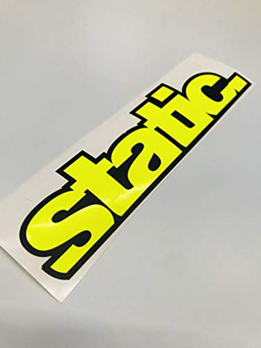 Static Schriftzug neon Gelb Uv Autoaufkleber Tuning Sticker Decal Fahrwerk Aufkleber Shocker