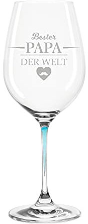 Leonardo Copa de vino con grabado – Mejor papá del mundo – Regalo ideal para el día del padre – Copa de vino blanco 0,5 L Copa de vino tinto como regalo de cumpleaños para hombres Color La Perla