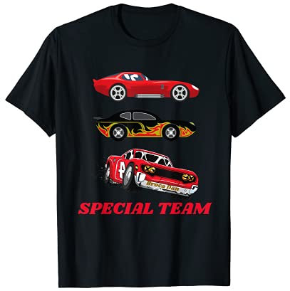 Special Team Racing Trois Hot Rods rouges ou voitures Fast Track T-Shirt