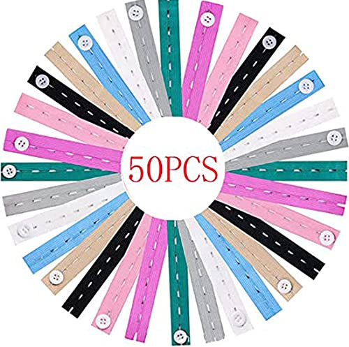 YANQINQIN 50Pcs Clothes Storage Elastic Band, Self-Adhesive Roll Binding Belt for Clothing Storage with Buckle