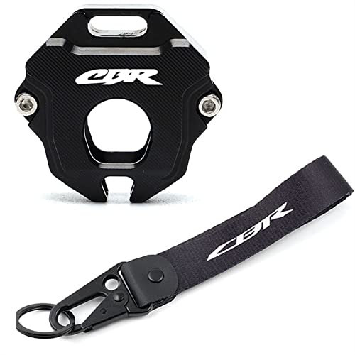 Motorradschlüsselabdeckung Case Shell Stickerei Abzeichen Schlüsselanhänger for CBR 650R CBR650R CBR500R CBR250RR CBR600RR CBR1000RR (Color : KKCR Black)