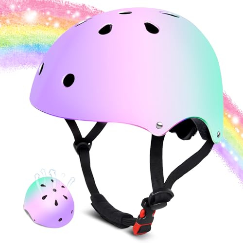 Kids Helmet for 2-3-5-8-14 Ages Girls,Boys,Toddler,Kids and Youth, Ventilation and Impact Resistance Toddler Bike Helmet for Multi-Sport Bicycle Scooter Inline Roller Skate and Skateboarding
