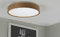 KHG LED-Deckenleuchte 60 cm, dimmbar, aus Eichenholz, 1-flammig, Farbtemperatur einstellbar 3.000-6.000 K (CCT), 2.000 lm Lichtleistung, 40 W Gesamtleistung, für Wohnzimmer, Schlafzimmer und Büro