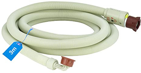 Water-Safe Anschlussschlauch für Waschmaschine und Geschirrspüler mit Aqua-Stop 3/4 Zoll Winkel/Gerade inkl. Dichtung Wasserzulaufschlauch universell verwendbar Hersteller unabhängig (3m lang)