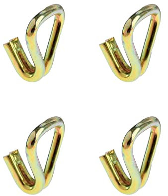 4 Ganci a Cricchetto Resistenti, 25 mm x 800 kg, Doppio Gancio a J, Di Ricambio per Cinghie Di Fissaggio e Rimorchi