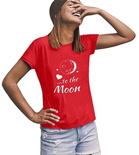 Bluse Kurze Hemd Frauen Ärmeln Ausschnitt Top Love T Casual O Damenbluse Bad Taste Party