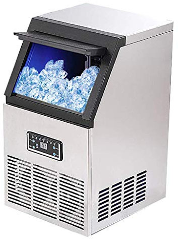 Ice Maker,Ice Machine Commercial 24 Hours Ice 50kg Scheduled Automatic Ice Making 10 Minutes Ice Is Suitable for Restaurants Bars and Cold Drinks Shops (Size : Automatic