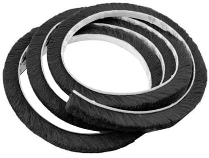 Joint à brosse autocollant, 10 m, joint de brosse de porte, bande d'étanchéité pour fenêtre, coupe-vent, anti-poussière, bande d'étanchéité (10 m - 9 x 23 mm)