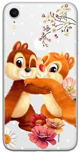 ERT GROUP mobile phone case for Iphone XR original and officially Licensed Disney pattern Chip & Dale 003 optimally adapted to the shape of the mobile phone, partially transparent