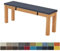 FIOVIP Bankauflage Bankkissen Sitzbankkissen 160X40X8CM Abnehmbar Waschbar Doppelt rutschfest Hochelastischer Geeignet für Gartenbänke, Schaukeln, Terrassen, Innenbänke(Dunkelgrau Blau)