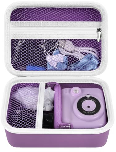 Againmore Kinder Kamera Tasche Kompatibel mit GREENKINDER/for Uleway/for Gofunly/for NUOTUN Digital Kamera. Sofortbildkamera Aufbewahrungsbox (nur Tasche) (lila)