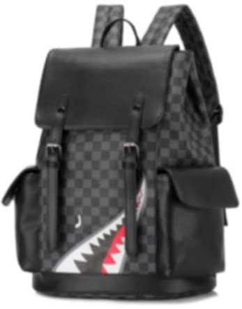 GURIDO Mochila de cuero de la PU de la moda mochila de la escuela de la universidad bolso del ordenador portátil ocio negocios, Style3, Talla única, Ocio