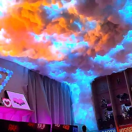 Luce a Nuvola, Luce LED a Nuvola di Fulmine 3D in Cotone con Atmosfera Colorata per la Notte con Controllo App - Perfetta per Stanza da Gioco, Club, Bar, Festa DJ - Luci a Nuvola Creative Fai-da-Te