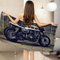Retro-Motorrad 80 X 160 cm Schnelltrocknendes Handtuch - Microfaser Badetuch Groß - Ultraleicht | Zubehör Für Urlaub & Strand Oder Als Saunahandtuch Schnell Trocknendes Strandtuch, Sanddicht -2K2B5A0