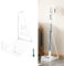 EZ SPARES Installation-free Vacuum Stand Frame,Storage Docking Station Holder,Metal Bracket,bigger base,Compatible with Dys,Eureka,tineco,dreametech,Fit Most Stick Vacuum Cleaner(White)