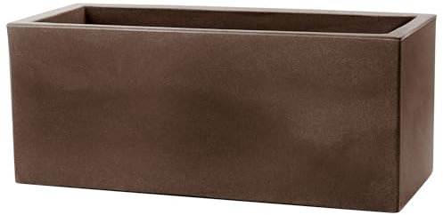 Vaso 80x30x30cm in Resina Schio Cassa Essential 80 Bronzo