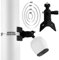360° Universelle Masthalterung, Camera Pole Montagehalterung mit 4 Verstellbare Rohrschelle, Masthalterung Halterung für Innenkamera Spotlight Kamera&Solarpanel zum Rohrdurchmesser 30-200 mm (Schwarz)