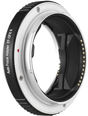Andoer Camera Lens Adapter Ring Auto Focus Aluminum Alloy Replacement for Canon EF-Mount Lens to GFX Mount Medium Format Camera Compatible with Fuji GFX100 GFX100S GFX50 GFX50S