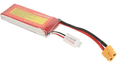 Batterie LiPo 11.1V 1500mAh 100C 3S avec Prise XT60, Accessoire pour Voiture de Course QAV250 RC Quadcopter