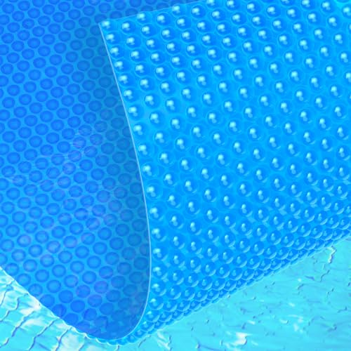 Abimars Bâche solaire de 16 mm avec protection UV UPF 50+, couverture solaire rectangulaire de 3,6 x 7,3 m pour piscines creusées et hors sol, série 1600, housse résistante à la chaleur et aux