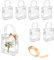 DHWEKU 6 Stück Klare Geschenktüten Mit Griffen,25x20x7cm Geschenktüten Transparent,Süßigkeitentüten, Wiederverwendbare Geschenktüten Durchsichtig für Hochzeit,Shopping,Party,Babyparty Gastgeschenk