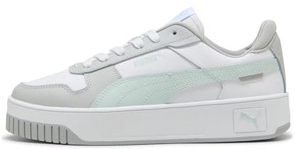 PUMA Carina Street Sneaker, White Peaceful Blue, 39 EU