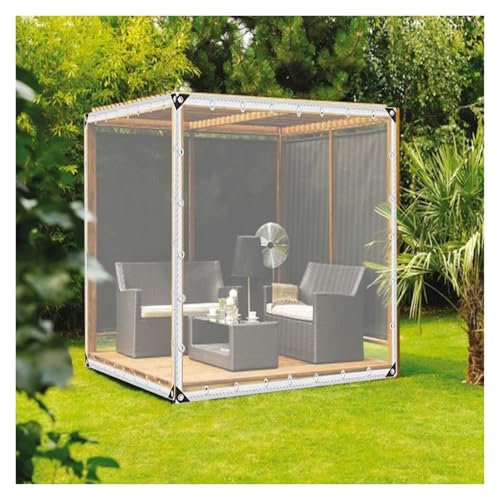 VagxTbs Bâche Imperméable en PVC 420g/㎡ Bâche Transparente en Plastique Imperméable Épaissie Bache de Serre de Jardin pour L'extérieur(4x3m)