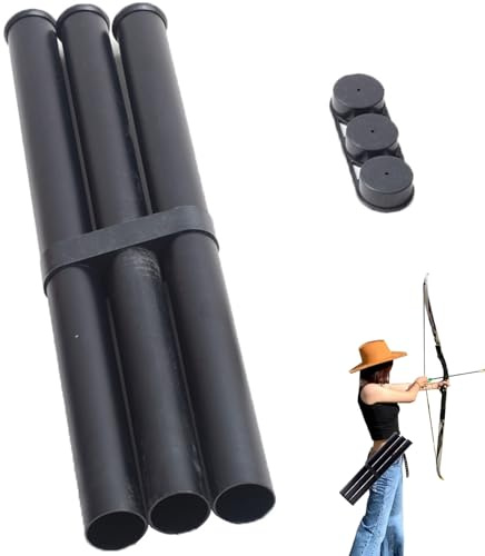 Pineeseatile Arrow Quivers, 3 Tube Archery Quivers, Smooth Sturdy PE, Replacement Arrow Holder, Archery Accessories,Archery