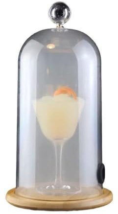 Smoking Cloche Dome Lid,Clear Acrylic Cocktails Drinks Food Dish Display Dome Lid Smoker Gun Dome Hood Smoke Infuser Accessory for Plates Bowls Glasses (33cm)